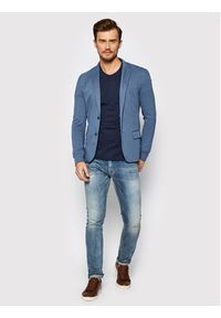 Tommy Jeans T-Shirt Classic DM0DM09598 Granatowy Regular Fit. Kolor: niebieski. Materiał: bawełna #5