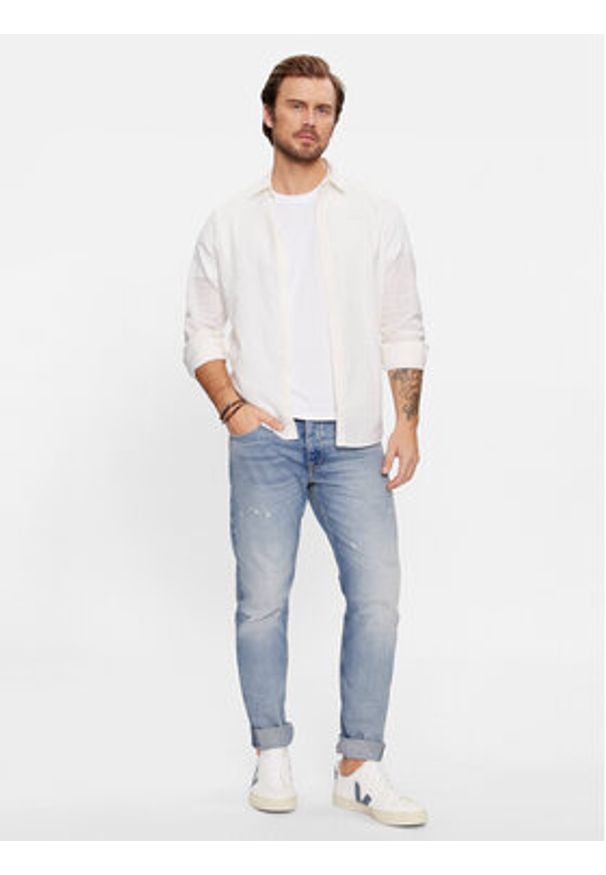 Pepe Jeans Jeansy PM207392RH1 Niebieski Slim Taper Fit. Kolor: niebieski