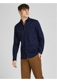 Jack & Jones - Jack&Jones Koszula 12201905 Granatowy Slim Fit. Kolor: niebieski. Materiał: bawełna #1