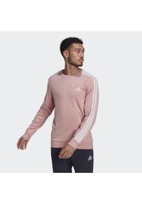 Adidas - Bluza adidas Essentials French Terry 3-Stripes. Kolor: wielokolorowy, biały, fioletowy. Sport: fitness