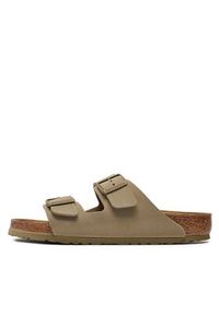 Birkenstock Klapki Arizona 1027704 Khaki. Kolor: brązowy. Materiał: skóra #5