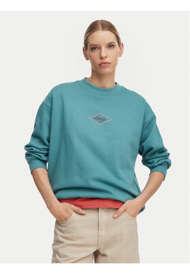 Quiksilver Bluza EQWFT03188 Zielony Oversize. Kolor: zielony. Materiał: bawełna