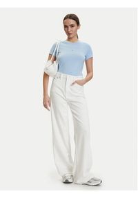 Tommy Jeans T-Shirt DW0DW18398 Niebieski jasny Slim Fit. Kolor: niebieski. Materiał: bawełna #5