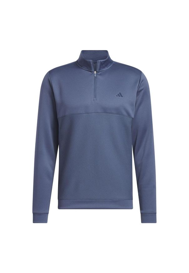 Adidas - Bluza Ultimate365 Textured Quarter-Zip. Typ kołnierza: golf. Kolor: niebieski. Materiał: materiał. Długość rękawa: długi rękaw. Sport: golf