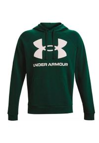 Bluza męska Under Armour Rival Fleece Big Logo HD. Kolor: zielony. Materiał: dresówka. Sport: fitness