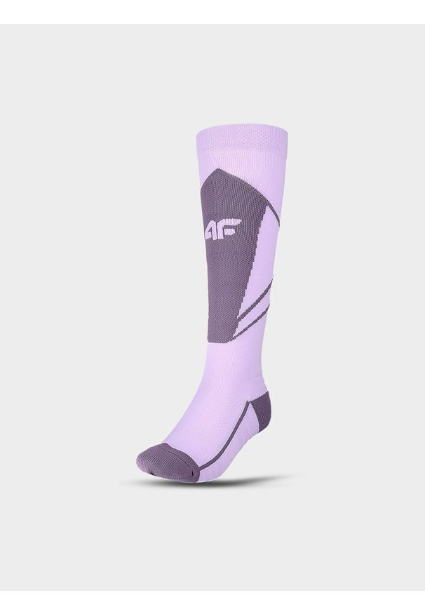 4f - 4F Skarpety narciarskie damskie - fioletowe 35-38. Kolor: fioletowy. Materiał: włókno, syntetyk, materiał. Sport: narciarstwo