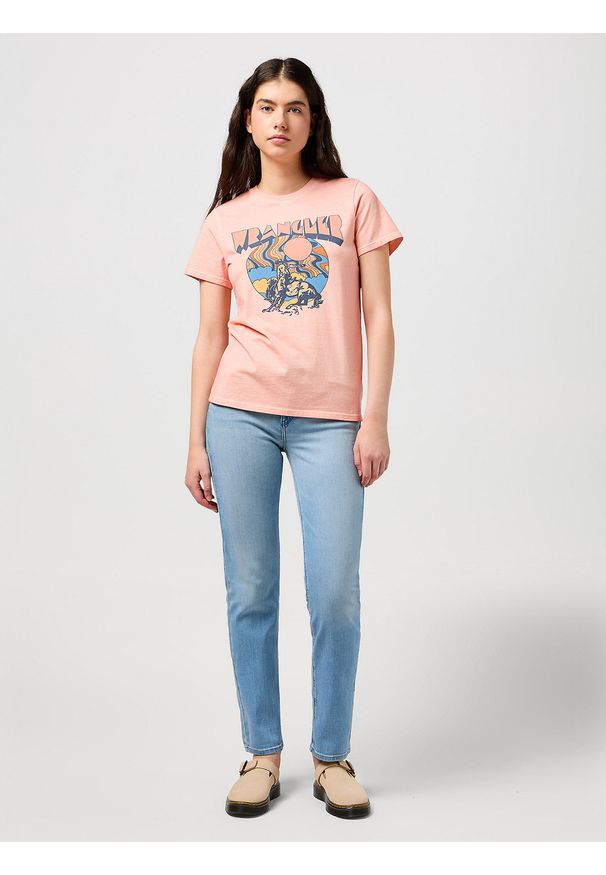 Wrangler - DAMSKIE SPODNIE WRANGLER STRAIGHT LOVE LETTERS 112350946