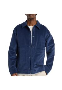 Koszula męska New Balance MT53524NNY - granatowa. Kolor: niebieski. Materiał: prążkowany, bawełna, dresówka, materiał. Styl: klasyczny, sportowy #1