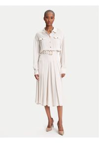 Marciano Guess Sukienka codzienna 5YGK32 7356A Écru Regular Fit. Okazja: na co dzień. Materiał: wiskoza. Typ sukienki: proste. Styl: casual