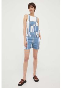 Pepe Jeans ogrodniczki jeansowe Abby. Okazja: na co dzień. Kolor: niebieski. Styl: casual #3