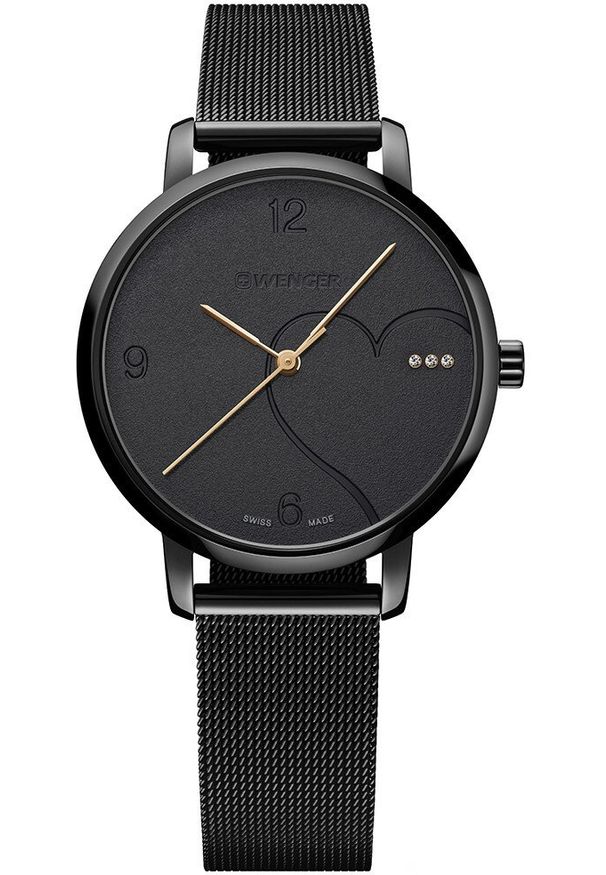 Zegarek damski Wenger 01.1731.124 czarny. Kolor: czarny