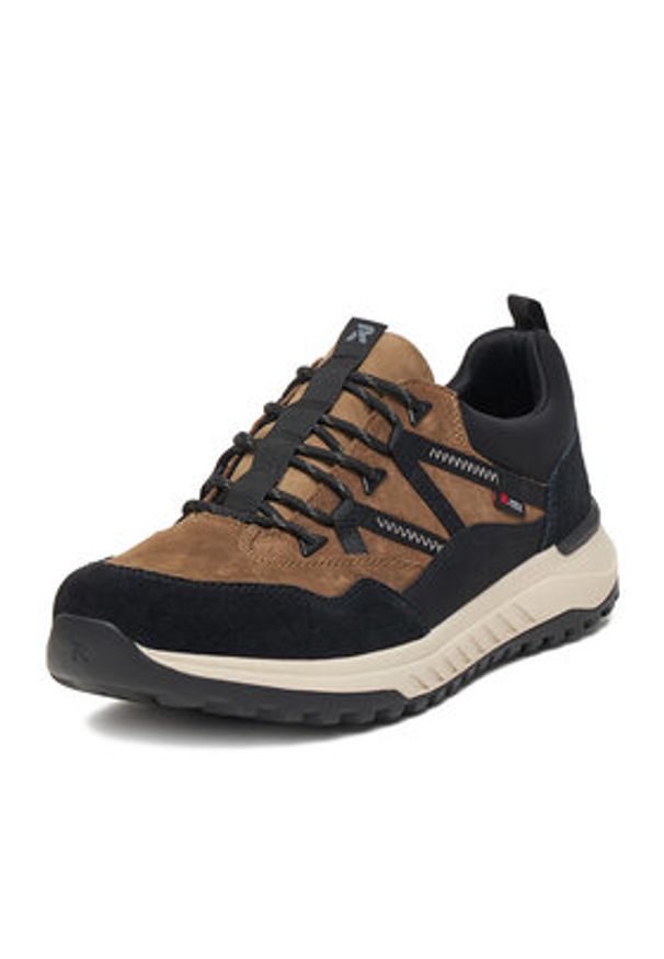Rieker Sneakersy U0104-20 Brązowy. Kolor: brązowy. Materiał: skóra, zamsz