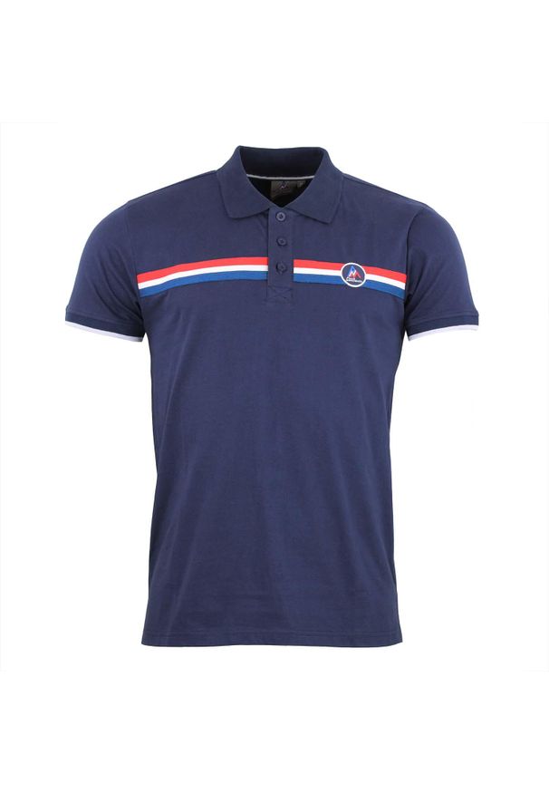 PEAK MOUNTAIN - Polo Peak Mountain Ceroce. Typ kołnierza: polo. Kolor: wielokolorowy, niebieski, szary. Długość rękawa: krótki rękaw. Długość: krótkie. Wzór: jednolity. Sezon: lato