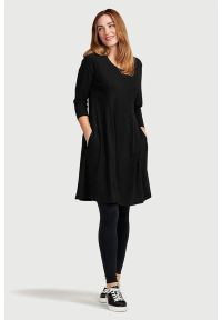 Cellbes - Dżersejowa sukienka ze wzorem. Okazja: na co dzień. Kolor: czarny. Materiał: jersey. Styl: elegancki, casual #1