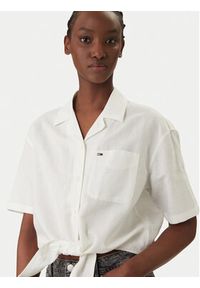 Tommy Jeans Koszula DW0DW22210 Biały Relaxed Fit. Kolor: biały. Materiał: len #2