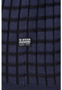 G-Star RAW - G-Star Raw Sweter D20962.5613 męski kolor granatowy z golfem. Okazja: na co dzień. Typ kołnierza: golf. Kolor: niebieski. Materiał: dzianina. Długość rękawa: długi rękaw. Długość: długie. Styl: casual #6