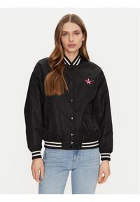 Guess Jeans Kurtka bomber W5RL43 WHAA2 Czarny Regular Fit. Kolor: czarny. Materiał: syntetyk #1
