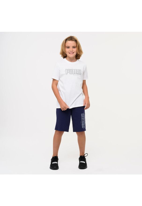 Koszulka dziecięca Puma. Kolor: biały. Materiał: bawełna. Sport: joga i pilates