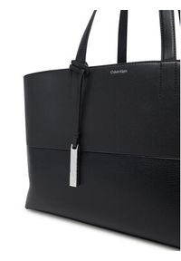 Calvin Klein Torebka Ck Mixmedia Medium Shopper K60K613011 Czarny. Kolor: czarny. Materiał: skórzane