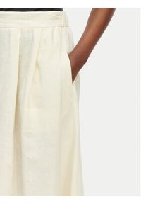 Marella Spódnica trapezowa Biada 2615101082 Écru Regular Fit. Kolor: kremowy. Materiał: len #5