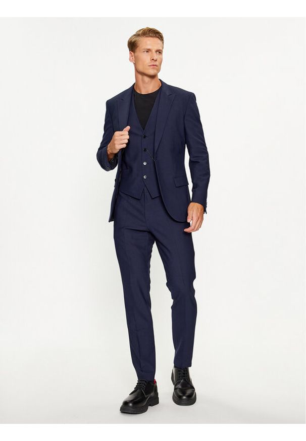 Hugo Garnitur Henry/Getlin233V1X 50495023 Granatowy Slim Fit. Kolor: niebieski. Materiał: syntetyk