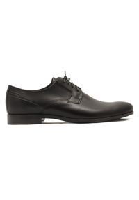 Modini - Wygodne czarne eleganckie buty męskie T33. Kolor: czarny. Materiał: skóra. Styl: elegancki #1