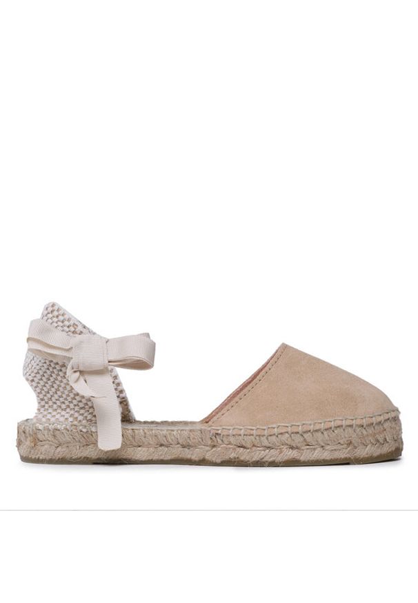 Manebi Espadryle Suede Flat Valenciana Espadrilles K 1.1 P0 Beżowy. Kolor: beżowy. Materiał: zamsz, skóra