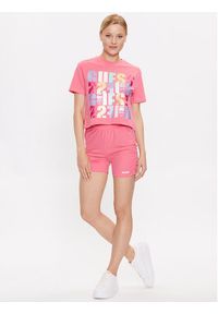 Guess T-Shirt Edwina V3GI08 I3Z14 Różowy Regular Fit. Kolor: różowy. Materiał: bawełna #3