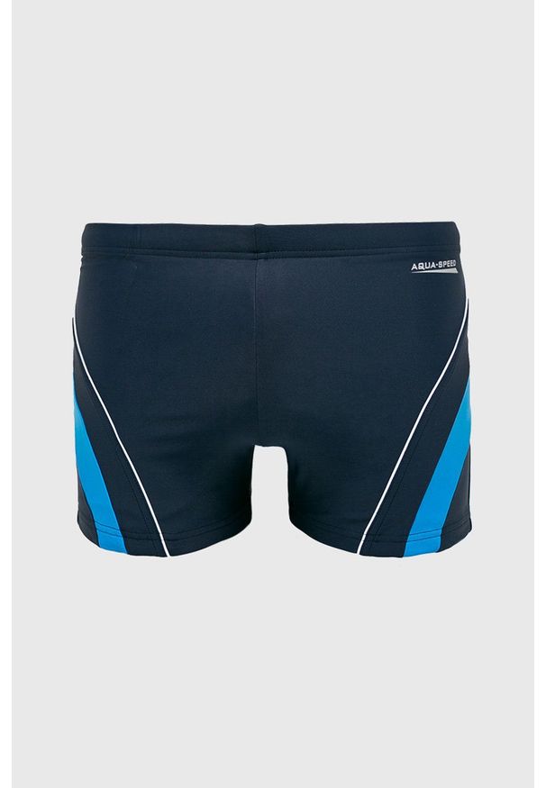 Aqua Speed kąpielówki Dennis kolor granatowy. Kolor: niebieski. Materiał: materiał, dzianina, skóra, nylon, włókno, poliester, lycra