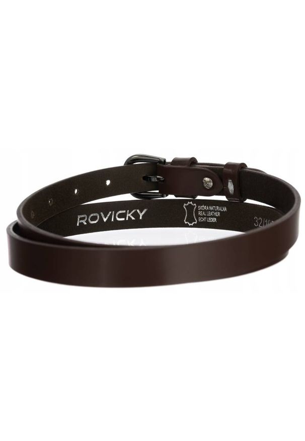 ROVICKY - Pasek skórzany Rovicky [DH] PRD-2-N-105 brązowy. Kolor: brązowy. Materiał: skóra