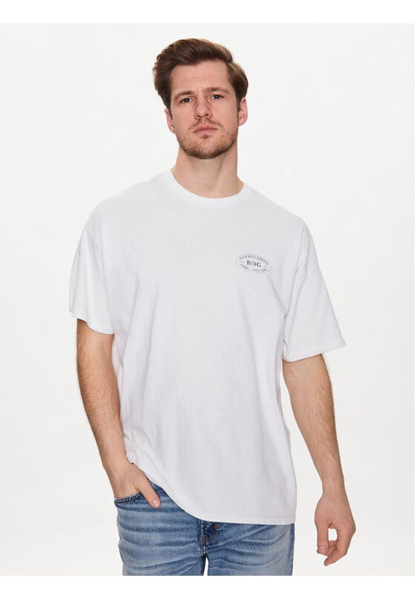BDG Urban Outfitters T-Shirt BDG TIGER HEAD TEE Biały Oversize. Kolor: biały. Materiał: bawełna