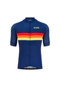 KEADA SPORTS - Męska koszulka kolarska z krótkim rękawem – Sunrise. Kolor: niebieski. Długość rękawa: krótki rękaw. Długość: krótkie. Sport: kolarstwo