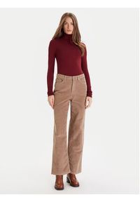 only - ONLY Golf Venice 15183772 Bordowy Regular Fit. Typ kołnierza: golf. Kolor: czerwony. Materiał: wiskoza #4