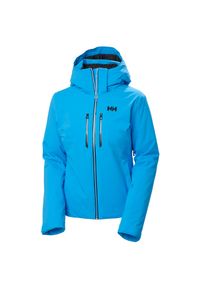 Damska kurtka narciarska Helly Hansen Alphelia Lifaloft. Kolor: szary, niebieski, wielokolorowy. Sezon: zima. Sport: narciarstwo #1