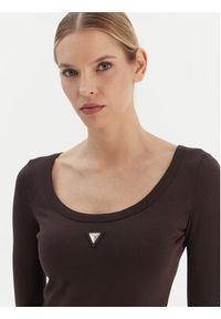 Guess Body V4YP07 J1314 Brązowy Slim Fit. Kolor: brązowy. Materiał: bawełna #2