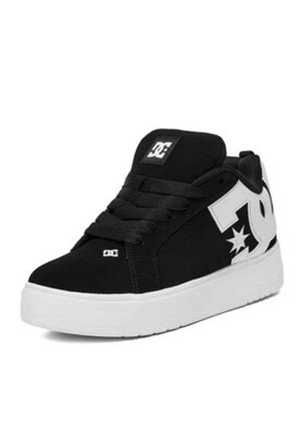 DC Shoes Sneakersy EO-COURT GRAFFIK PLATFORM DC02422004 Czarny. Kolor: czarny. Materiał: nubuk, skóra. Obcas: na platformie
