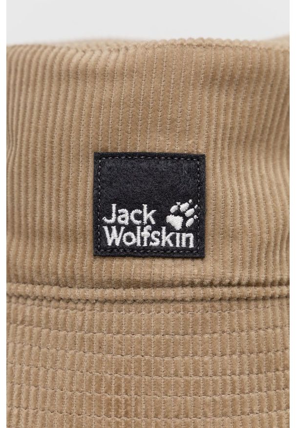 Jack Wolfskin - Kapelusz sztruksowy. Kolor: beżowy. Materiał: sztruks