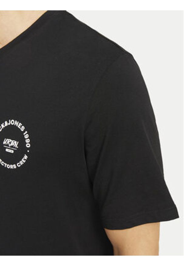 Jack & Jones - Jack&Jones T-Shirt Simon 12269280 Czarny Standard Fit. Kolor: czarny. Materiał: bawełna