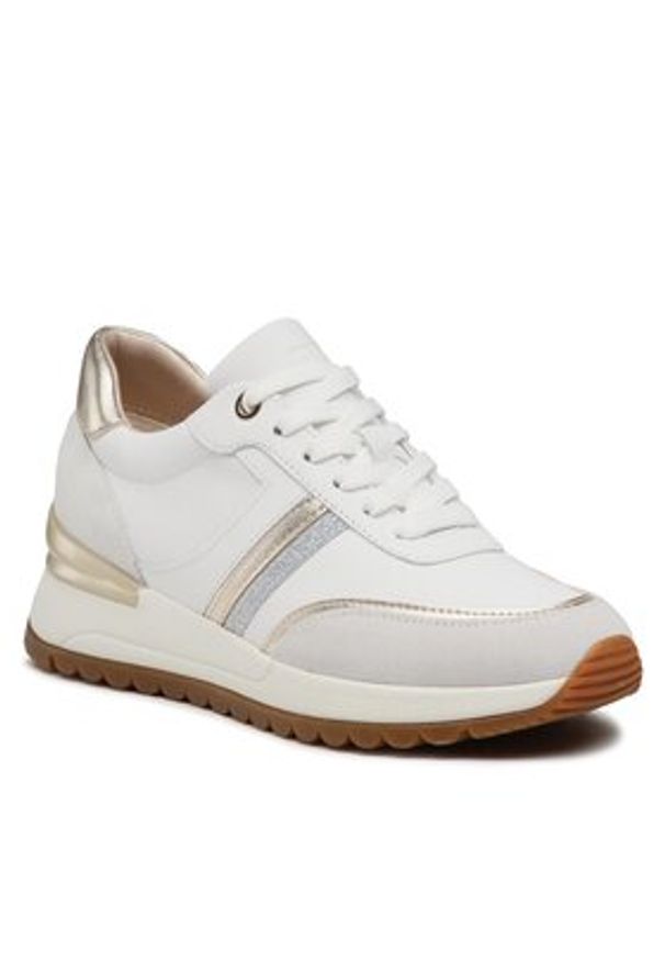 Geox Sneakersy D Desya A D3500A 08522 C1352 Biały. Kolor: biały. Materiał: skóra