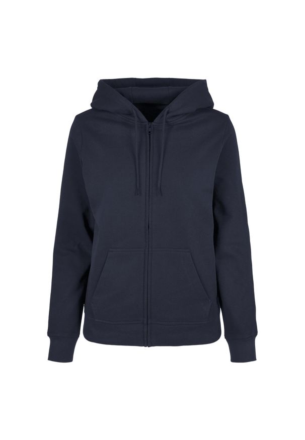 BUILD YOUR BRAND - Bluza Z Kapturem Damska Basic Full Zip. Typ kołnierza: kaptur. Kolor: niebieski
