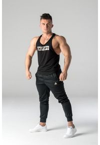 DEADLIFT - Tank top stringer męski Deadlift METALLIC BOX czarny. Kolor: czarny