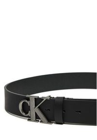 Calvin Klein Jeans Pasek Męski Round Mono Plaque Lthr Belt 40Mm K50K512067 Czarny. Kolor: czarny. Materiał: skóra