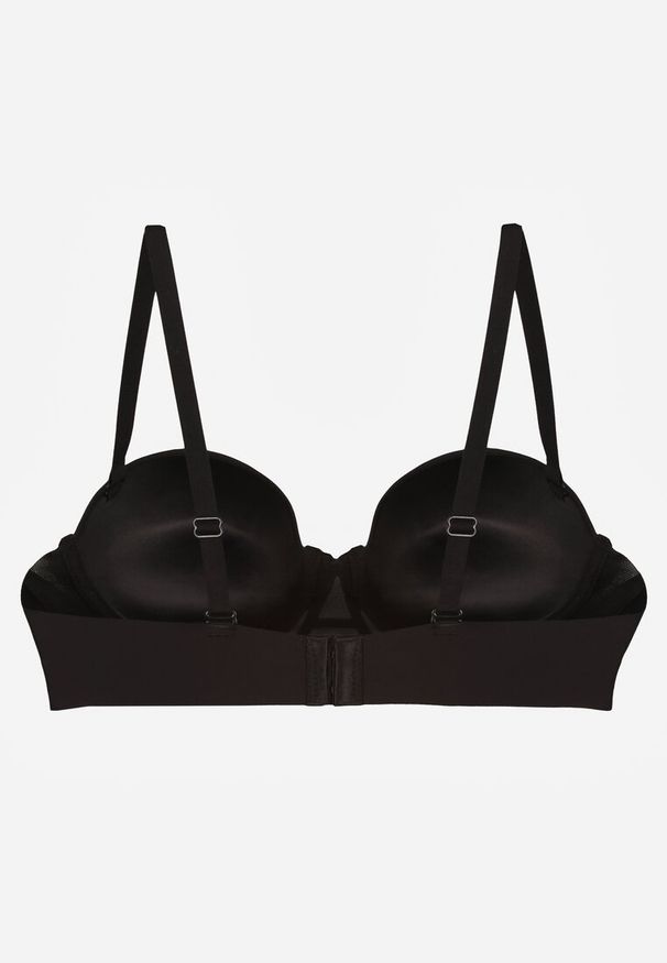 Renee - Czarny Klasyczny Biustonosz Typu Balkonetka Doriesana. Kolor: czarny. Materiał: jeans