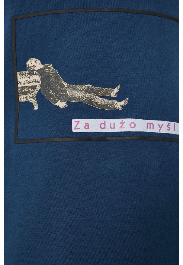 medicine - Medicine - Bluza Wisława Szymborska. Okazja: na co dzień. Kolor: niebieski. Wzór: nadruk. Styl: casual