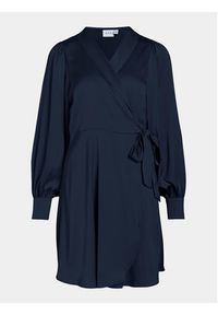 Vila Sukienka koktajlowa Ravenna 14084510 Granatowy Regular Fit. Kolor: niebieski. Materiał: satyna, syntetyk. Styl: wizytowy #4