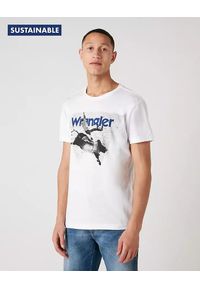 Wrangler - MĘSKI T-SHIRT WRANGLER SS PHOTO W TEE WHITE W7G7D3989