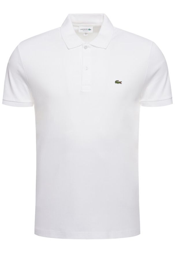 Lacoste Polo DH2050 Biały Regular Fit. Typ kołnierza: polo. Kolor: biały. Materiał: bawełna