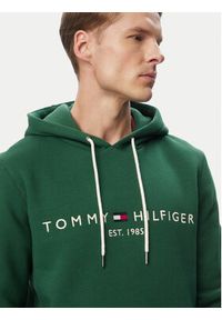 TOMMY HILFIGER - Tommy Hilfiger Bluza Logo MW0MW11599 Zielony ciemny Regular Fit. Kolor: zielony. Materiał: bawełna #5