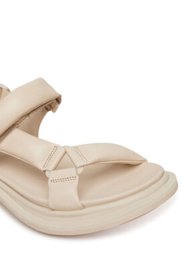 ecco - ECCO Sandały Offroad 82222301378 Beżowy. Kolor: beżowy. Materiał: skóra