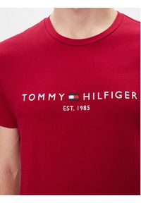 TOMMY HILFIGER - Tommy Hilfiger T-Shirt Tommy Logo Tee MW0MW11797 Czerwony Regular Fit. Kolor: czerwony. Materiał: bawełna #4